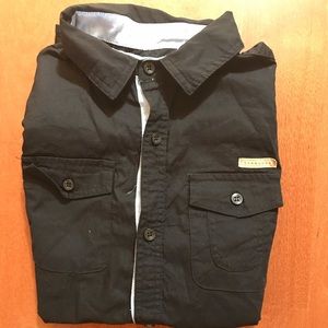 Sean Jean Collar Button Up T-Shirt